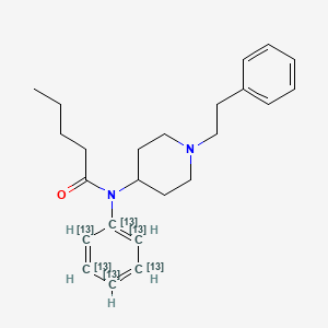 Chemical structure of Valeryl fentanyl-13C6