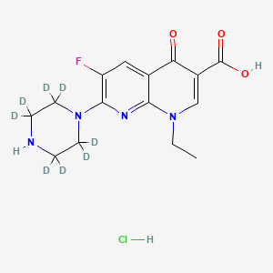 Chemical structure of Enoxacin-d8 (hydrochloride)