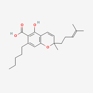 Chemical structure of Cannabichromenic acid, (+)-