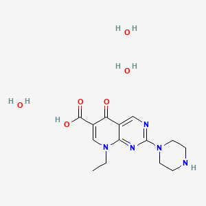 Chemical structure of Pipemidic Acid (hydrate)