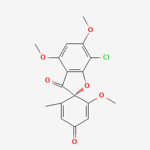 Chemical structure of (-)-Dehydrogriseofulvin