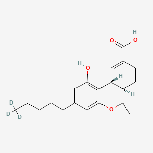Chemical structure of (-)-11-nor-9-carboxy-δ9-THC-d3 (exempt preparation)