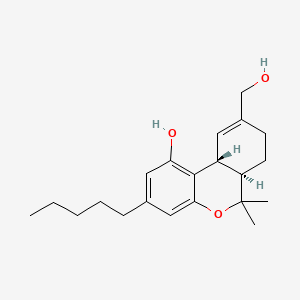 Chemical structure of (±)-11-hydroxy-δ9-THC (CRM)