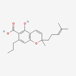 Chemical structure of Cannabichromevarinic acid