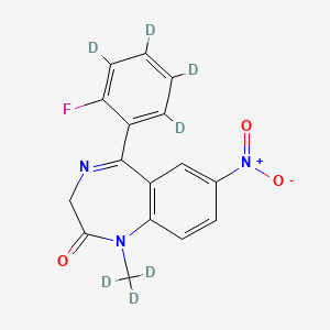 Chemical structure of Flunitrazepam-d7 (CRM)