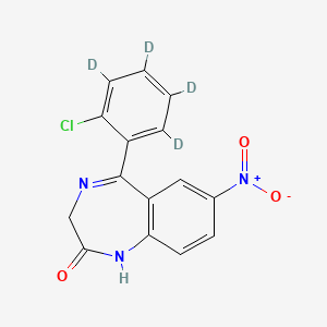Chemical structure of Clonazepam-d4 (CRM)