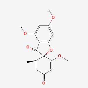 Chemical structure of 7-dechloro Griseofulvin
