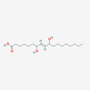 Chemical structure of 7,10-Dihydroxyoctadec-8-enoic acid
