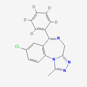 Chemical structure of Alprazolam-d5 (CRM)
