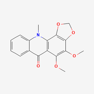 Chemical structure of Melicopine