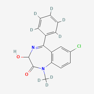 Chemical structure of Temazepam-d8