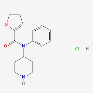 Chemical structure of Furanyl norfentanyl hydrochloride