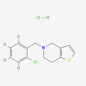 Chemical structure of Ticlopidine-d4 (hydrochloride)