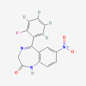 Chemical structure of Desmethylflunitrazepam-D4