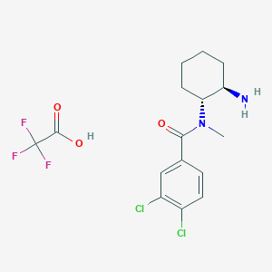 Chemical structure of N,N-didesmethyl U-47700 (trifluoroacetate salt) (CRM)