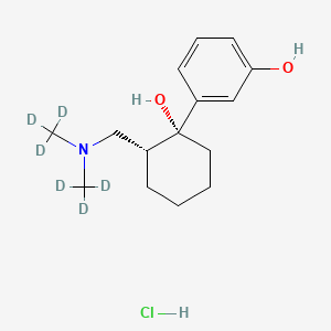 Chemical structure of (+)-O-DesMethyl TraMadol-D6