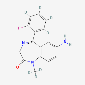 Chemical structure of 7-Aminoflunitrazepam-D7