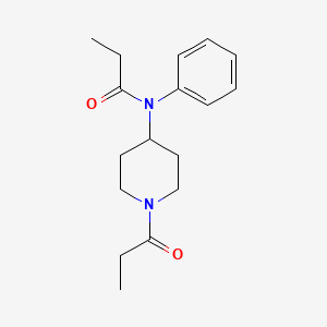 Chemical structure of N-propionyl Norfentanyl