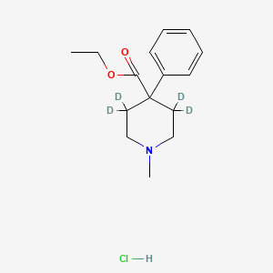 Chemical structure of Meperidine-d4 (hydrochloride) (CRM)