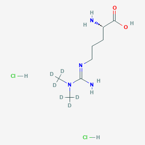 Chemical structure of NG,NG-Dimethylarginine-d6 Dihydrochloride