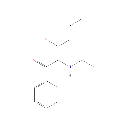 Chemical structure of 3-fluoro-α-Ethylaminohexanophenone (hydrochloride)
