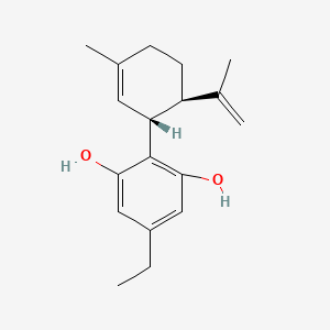 Chemical structure of CBDE