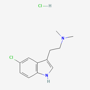 Chemical structure of 5-chloro DMT (hydrochloride)