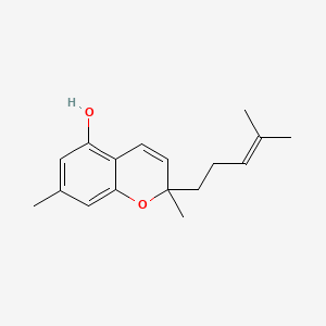 Chemical structure of (±)-Cannabichromeorcin (CRM)