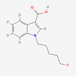 Chemical structure of 1-(5-Fluoropentyl)-1H-indole-3-carboxylic acid-d5