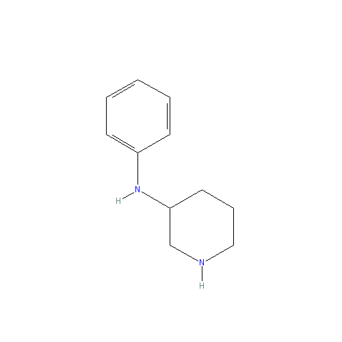 Chemical structure of 3-Anilinopiperidine (hydrochloride)