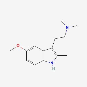 Chemical structure of 2-methyl-5-methoxy DMT