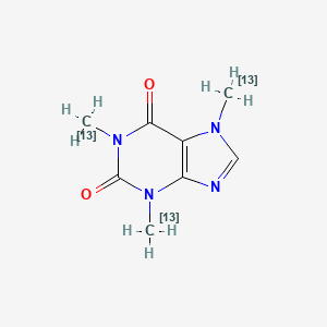 Chemical structure of Caffeine-13C3 (CRM)
