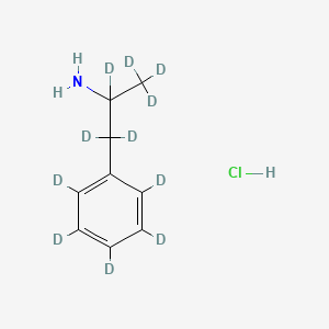 Chemical structure of d,l-Amphetamine-D11.HCl