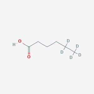 Chemical structure of Hexanoic Acid-d5