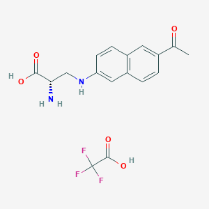Chemical structure of L-ANAP (trifluoroacetate salt)