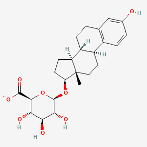 Chemical structure of Estradiol 17-(β-D-Glucuronide) (sodium salt hydrate)