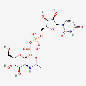 Chemical structure of UDP-N-acetyl-D-Glucosamine (sodium salt hydrate)
