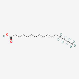 Chemical structure of Palmitic Acid-d9 MaxSpec® Standard