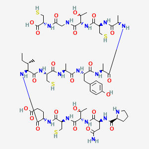 Chemical structure of Guanylin (human) (trifluoroacetate salt)
