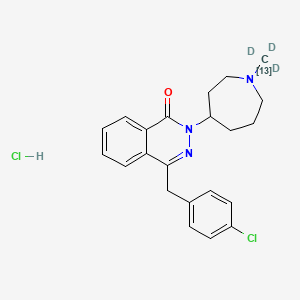 Chemical structure of Azelastine-13C-d3 (hydrochloride)