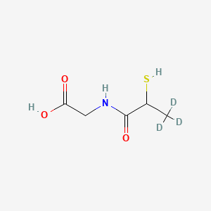 Chemical structure of Tiopronin-d3