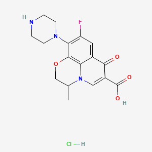 Chemical structure of Desmethyl Ofloxacin Hydrochloride
