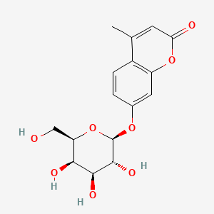 Chemical structure of 4-Methylumbelliferyl-β-D-Galactoside