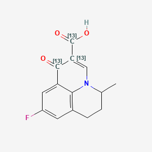 Chemical structure of Flumequine-13C3