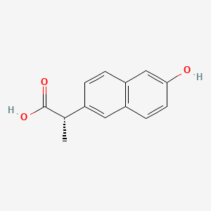 Chemical structure of O-Desmethylnaproxen