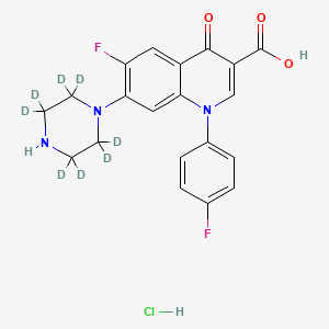 Chemical structure of Sarafloxacin-d8 Hydrochloride