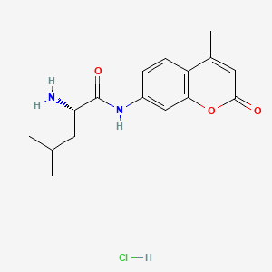 Chemical structure of L-Leu-AMC (hydrochloride)
