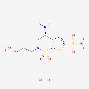 Chemical structure of O-desmethyl Brinzolamide (hydrochloride)