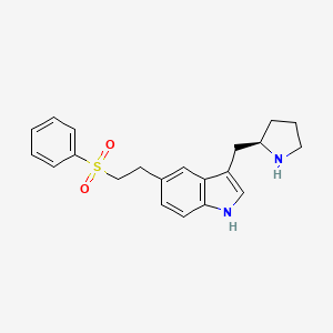 Chemical structure of N-desmethyl Eletriptan