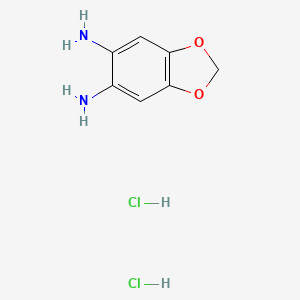 Chemical structure of 1,3-Benzodioxole-5,6-diamine (hydrochloride)
